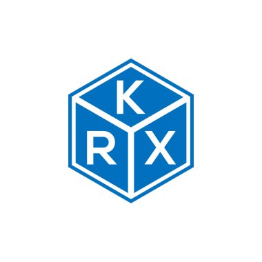 Siyah arkaplanda KRX harf logosu tasarımı. KRX yaratıcı harflerin baş harfleri logo kavramı. KRX harf tasarımı.