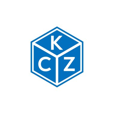 Siyah arkaplanda KCZ harf logosu tasarımı. KCZ yaratıcı harflerin baş harfleri logo kavramı. KCZ harf tasarımı.