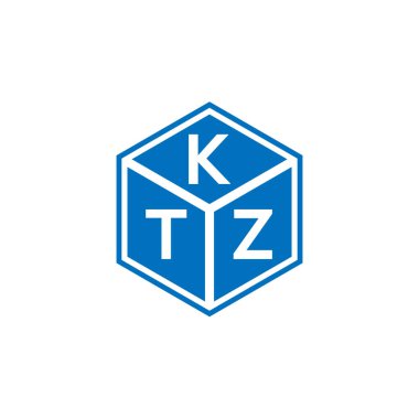 Siyah arkaplanda KTZ harf logosu tasarımı. KTZ yaratıcı harflerin baş harfleri logo kavramı. KTZ harf tasarımı.
