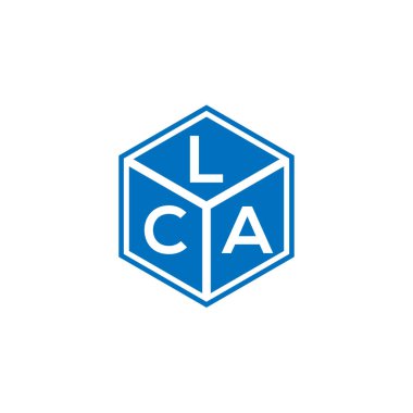 LCA harf logosu tasarımı siyah arka planda. LCA yaratıcı harflerin baş harfleri logo kavramı. LCA harf tasarımı.