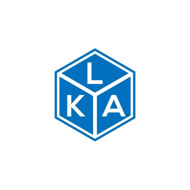 LKA harf logosu tasarımı siyah arka planda. LKA yaratıcı harflerin baş harfleri logo kavramı. LKA harf tasarımı.
