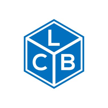 LCB harfi logo tasarımı siyah arkaplan üzerine. LCB yaratıcı harflerin baş harfleri logo kavramı. LCB harf tasarımı.