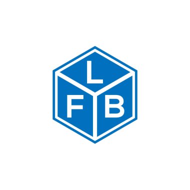 LFB harfi logo tasarımı siyah arka planda. LFB yaratıcı harflerin baş harfleri logo kavramı. LFB harf tasarımı.