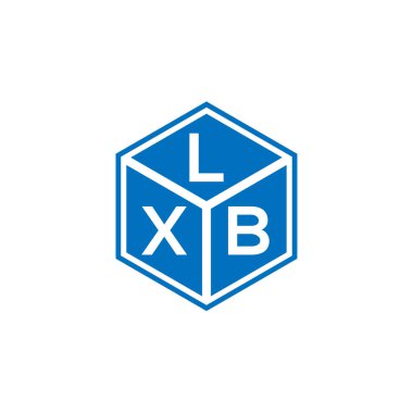Siyah arka planda LXB harf logosu tasarımı. LXB yaratıcı harflerin baş harfleri logo kavramı. LXB harf tasarımı.