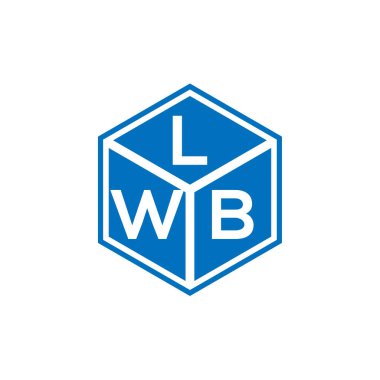 LWB harfi logo tasarımı siyah arka planda. LWB yaratıcı harflerin baş harfleri logo kavramı. LWB harf tasarımı.