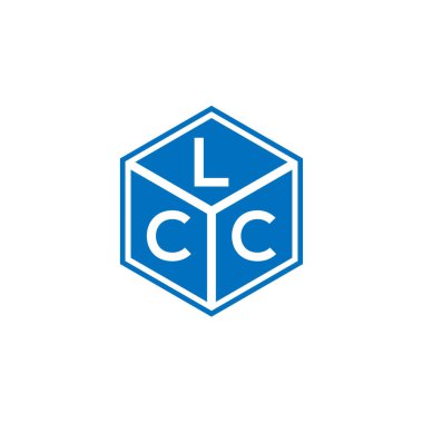 LCC harf logo tasarımı siyah arkaplan üzerine. LCC yaratıcı harflerin baş harfleri logo kavramı. LCC harf tasarımı.