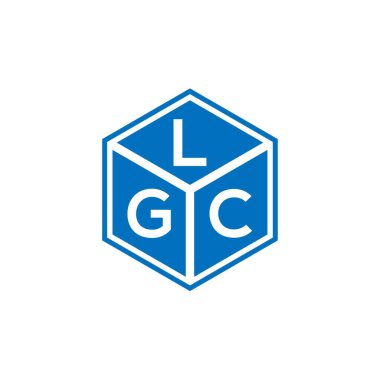 LGC harf logo tasarımı siyah arkaplan üzerine. LGC yaratıcı harf logosu kavramı. LGC harf tasarımı.
