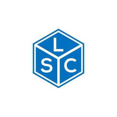 LSC harfi logo tasarımı siyah arka planda. LSC yaratıcı harflerin baş harfleri logo kavramı. LSC harf tasarımı.