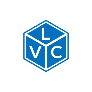 Siyah arka planda LVC harf logosu tasarımı. LVC yaratıcı harflerin baş harfleri logo kavramı. LVC harf tasarımı.