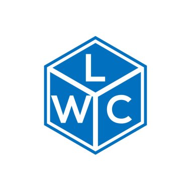 LWC harf logosu tasarımı siyah arka planda. LWC yaratıcı harflerin baş harfleri logo kavramı. LWC harf tasarımı.