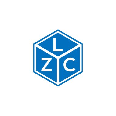 Siyah arkaplanda LZC harf logosu tasarımı. LZC yaratıcı harflerin baş harfleri logo konsepti. LZC harf tasarımı.