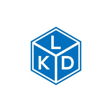 LKD harf logo tasarımı siyah arkaplan üzerine. LKD yaratıcı harflerin baş harfleri logo kavramı. LKD harf tasarımı.