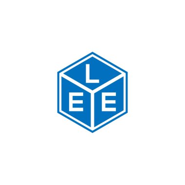 Siyah arka planda LEE harf logosu tasarımı. LEE yaratıcı harflerin baş harfleri logo kavramı. LEE harf tasarımı.