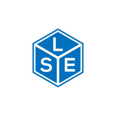 LSE harfi logo tasarımı siyah arka planda. LSE yaratıcı harflerin baş harfleri logo kavramı. LSE harf tasarımı.