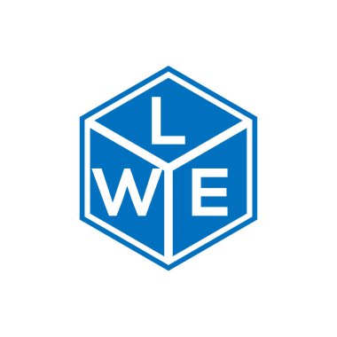 Siyah arka planda LWE harfi logo tasarımı. LWE yaratıcı harfler logosu konsepti. LWE harf tasarımı.