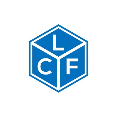 LCF harf logosu tasarımı siyah arka planda. LCF yaratıcı harflerin baş harfleri logo kavramı. LCF harf tasarımı.