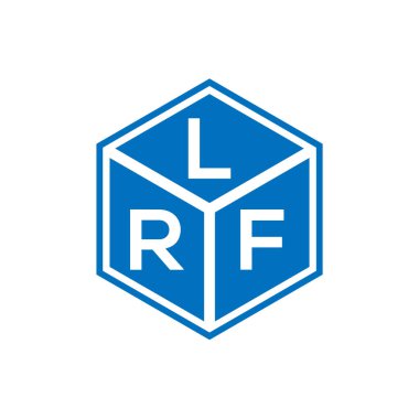 LRF harf logo tasarımı siyah arka planda. LRF yaratıcı harflerin baş harfleri logo kavramı. LRF harf tasarımı.
