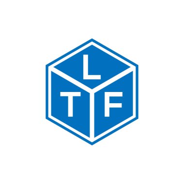 LTF harf logosu tasarımı siyah arka planda. LTF yaratıcı harflerin baş harfleri logo kavramı. LTF harf tasarımı.