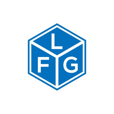 LFG harf logo tasarımı siyah arka planda. LFG yaratıcı harflerin baş harfleri logo kavramı. LFG harf tasarımı.