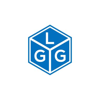 LGG harfi logo tasarımı siyah arka planda. LGG yaratıcı harflerin baş harfleri logo kavramı. LGG harf tasarımı.