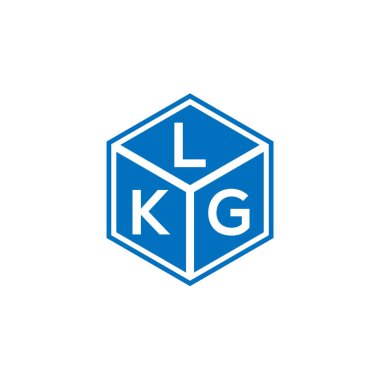 LKG harfi logo tasarımı siyah arkaplan üzerine. LKG yaratıcı harflerin baş harfleri logo kavramı. LKG harf tasarımı.