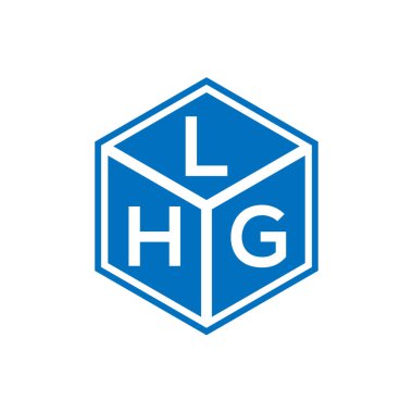Siyah arkaplanda LHG harf logosu tasarımı. LHG yaratıcı harflerin baş harfleri logo kavramı. LHG harf tasarımı.