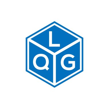 Siyah arkaplanda LQG harf logosu tasarımı. LQG yaratıcı harflerin baş harfleri logo kavramı. LQG harf tasarımı.