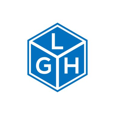 Siyah arka planda LGH harfli logo tasarımı. LGH yaratıcı harflerin baş harfleri logo kavramı. LGH harf tasarımı.