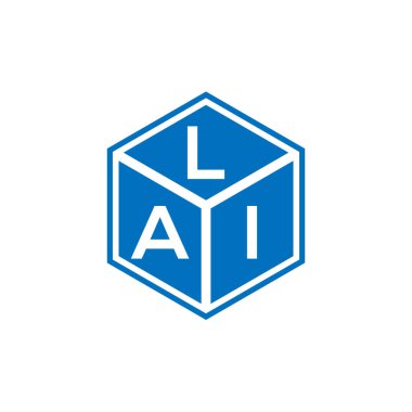 Siyah arka planda LAI harf logosu tasarımı. LAI yaratıcı harfler logosu konsepti. LAI harf tasarımı.