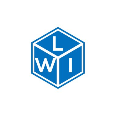 LWI harfi logo tasarımı siyah arka planda. LWI yaratıcı harfler logosu konsepti. LWI harf tasarımı.