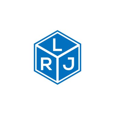 LRJ harf logosu tasarımı siyah arka planda. LRJ yaratıcı harflerin baş harfleri logo kavramı. LRJ harf tasarımı.