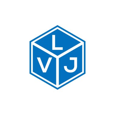 LVJ harf logosu tasarımı siyah arka planda. LVJ yaratıcı harflerin baş harfleri logo kavramı. LVJ harf tasarımı.