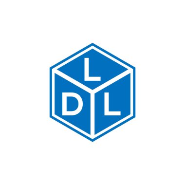 Siyah arkaplanda LDL harf logosu tasarımı. LDL yaratıcı harflerin baş harfleri logo kavramı. LDL harf tasarımı.