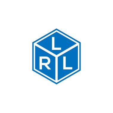 Siyah arkaplanda LRL harf logosu tasarımı. LRL yaratıcı harflerin baş harfleri logo kavramı. LRL harf tasarımı.