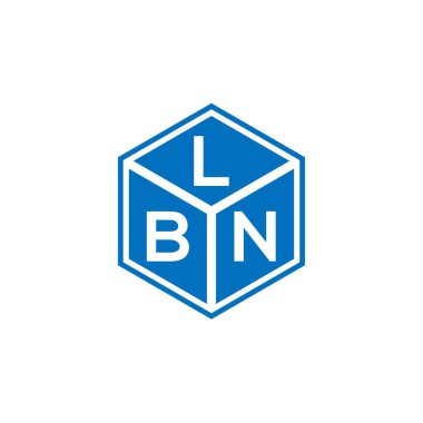 Siyah arkaplanda LBN harf logosu tasarımı. LBN yaratıcı harflerin baş harfleri logo kavramı. LBN harf tasarımı.