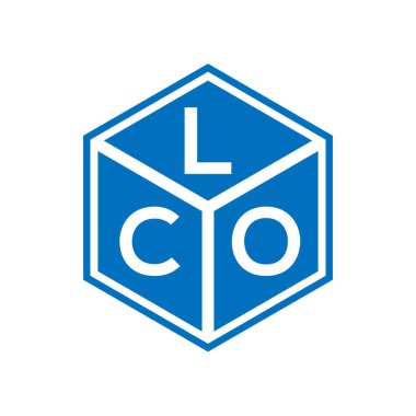 LCO harf logo tasarımı siyah arka planda. LCO yaratıcı harflerin baş harfleri logo kavramı. LCO harf tasarımı.