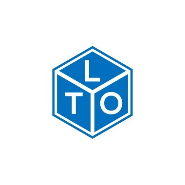 LTO harfi logo tasarımı siyah arka planda. LTO yaratıcı harflerin baş harfleri logo kavramı. LTO harf tasarımı.