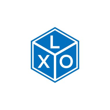 LXO harf logosu tasarımı siyah arka planda. LXO yaratıcı harflerin baş harfleri logo kavramı. LXO harf tasarımı.