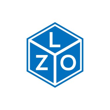 Siyah arka planda LZO harf logosu tasarımı. LZO yaratıcı harflerin baş harfleri logo kavramı. LZO harf tasarımı.