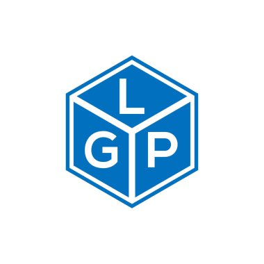 LGP harf logosu tasarımı siyah arka planda. LGP yaratıcı harflerin baş harfleri logo kavramı. LGP harf tasarımı.