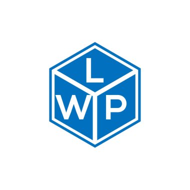 LWP harf logosu tasarımı siyah arka planda. LWP yaratıcı harflerin baş harfleri logo kavramı. LWP harf tasarımı.