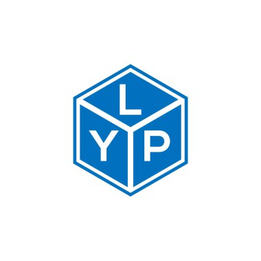 LYP harf logosu tasarımı siyah arka planda. LYP yaratıcı harflerin baş harfleri logo kavramı. LYP harf tasarımı.