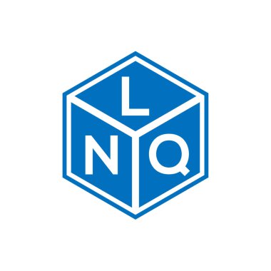 Siyah arka planda LNQ harf logosu tasarımı. LNQ yaratıcı harflerin baş harfleri logo kavramı. LNQ harf tasarımı.