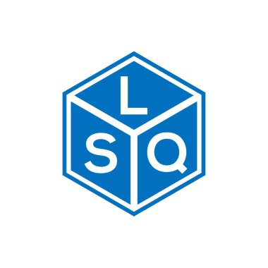 Siyah arka planda LSQ harf logosu tasarımı. LSQ yaratıcı harflerin baş harfleri logo kavramı. LSQ harf tasarımı.