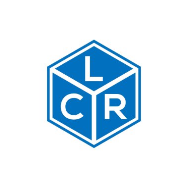 LCR harf logo tasarımı siyah arka planda. LCR yaratıcı harflerin baş harfleri logo kavramı. LCR harf tasarımı.