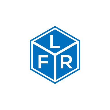 LFR harf logo tasarımı siyah arka planda. LFR yaratıcı harflerin baş harfleri logo kavramı. LFR harf tasarımı.