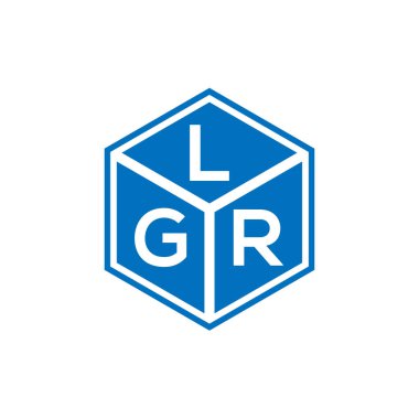 LGR harf logo tasarımı siyah arka planda. LGR yaratıcı harflerin baş harfleri logo kavramı. LGR harf tasarımı.