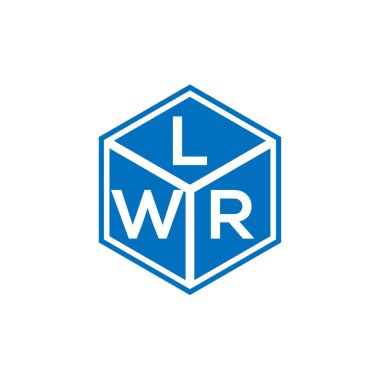 LWR harf logo tasarımı siyah arka planda. LWR yaratıcı harflerin baş harfleri logo kavramı. LWR harf tasarımı.