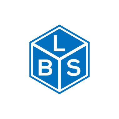 LBS harf logosu tasarımı siyah arka planda. LBS yaratıcı harflerin baş harfleri logo kavramı. LBS harf tasarımı.