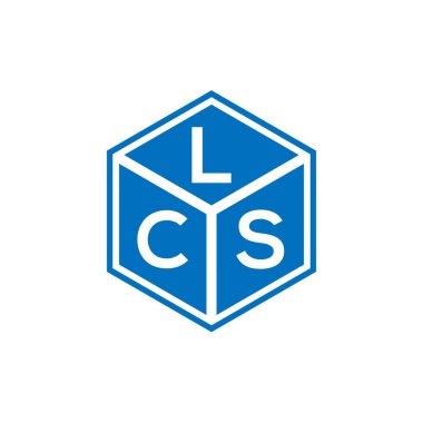 LCS harf logosu tasarımı siyah arka planda. LCS yaratıcı harflerin baş harfleri logo kavramı. LCS harf tasarımı.
